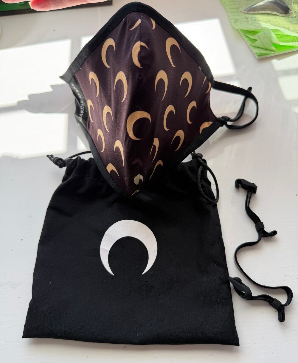NWOT Marine Serre All Over Moon Daily Mask M L Black